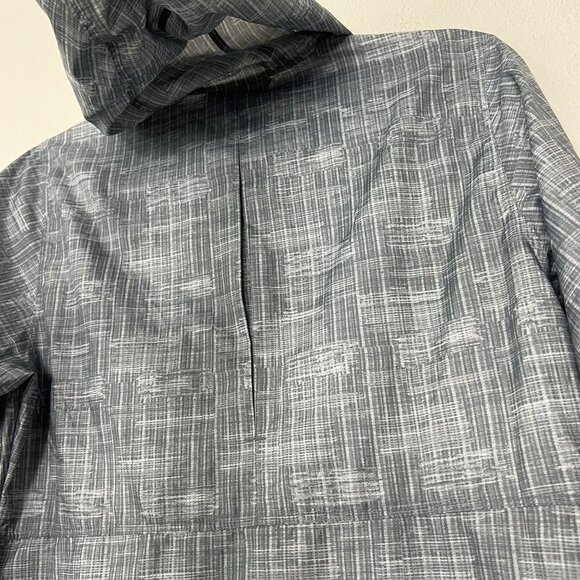 Columbia Womens XS Flash Forward Gray Printed Hooded Windbreaker Jacket Lightwei - Picture 3 of 7